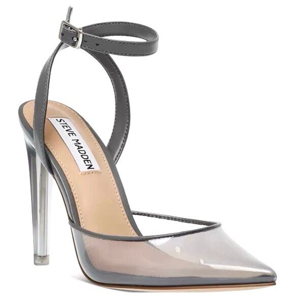 Steve Madden Shoes - STEVE MADDEN ALESSI Women's Heel Pointed Toe Pump Gray Size 6.5